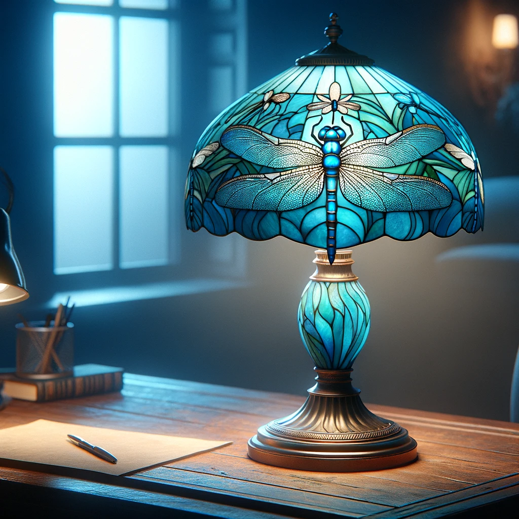 lampe bleue tiffany